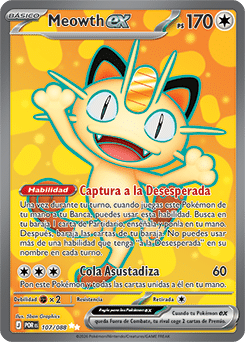 Anverso de Meowth ex 107 · Equilibrio Perfecto