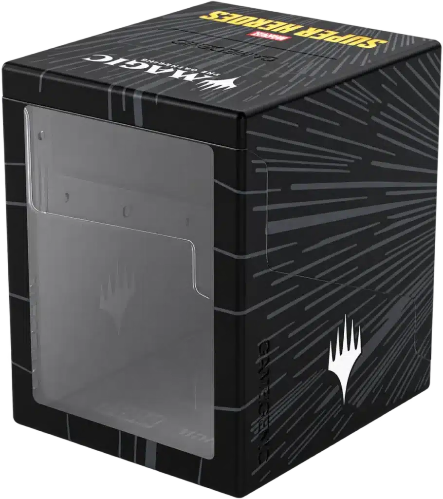 Cómo elegir una caja para mazos TCG: capacidad y fundas 2 Gamegenic Magic The Gathering Marvel Super Heroes Bastion 100+ XL Comic Burst Black, vista 1, sin fondo