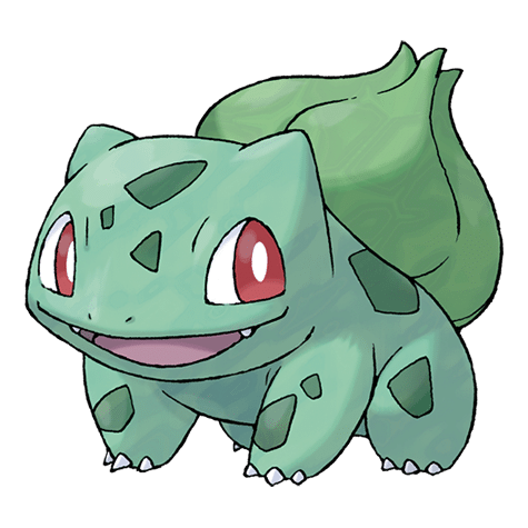 Ilustración oficial de Bulbasaur, número 0001 de la Pokédex Nacional