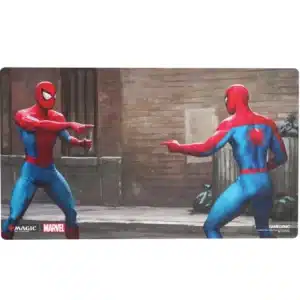 Tapete de Magic: The Gathering y Marvel Spider-Man con dos Spider-Man señalándose